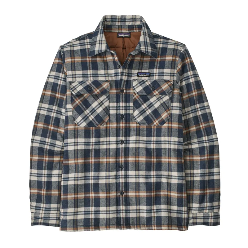 Patagonia Insulated MW Fjord Flannel Shirt in Fields: New Navy